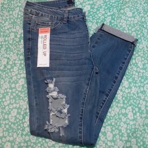 Women's Skinny Crop Rolled Up Jeans NWT
